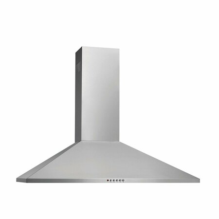 ALMO 30in. Contemporary Design Canopy Wall-Mount Range Hood, 3 Speeds and 400 CFM Centrifugal Blower FHWC3055LS
